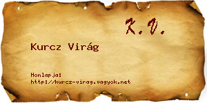 Kurcz Virág névjegykártya