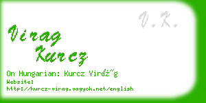 virag kurcz business card